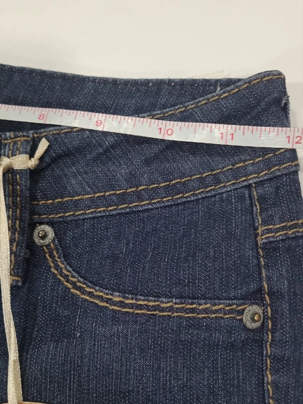 Domaine Girls Flared Jeans in Dark Blue Mid Rise Confort Stretch  Zippec Sz 10